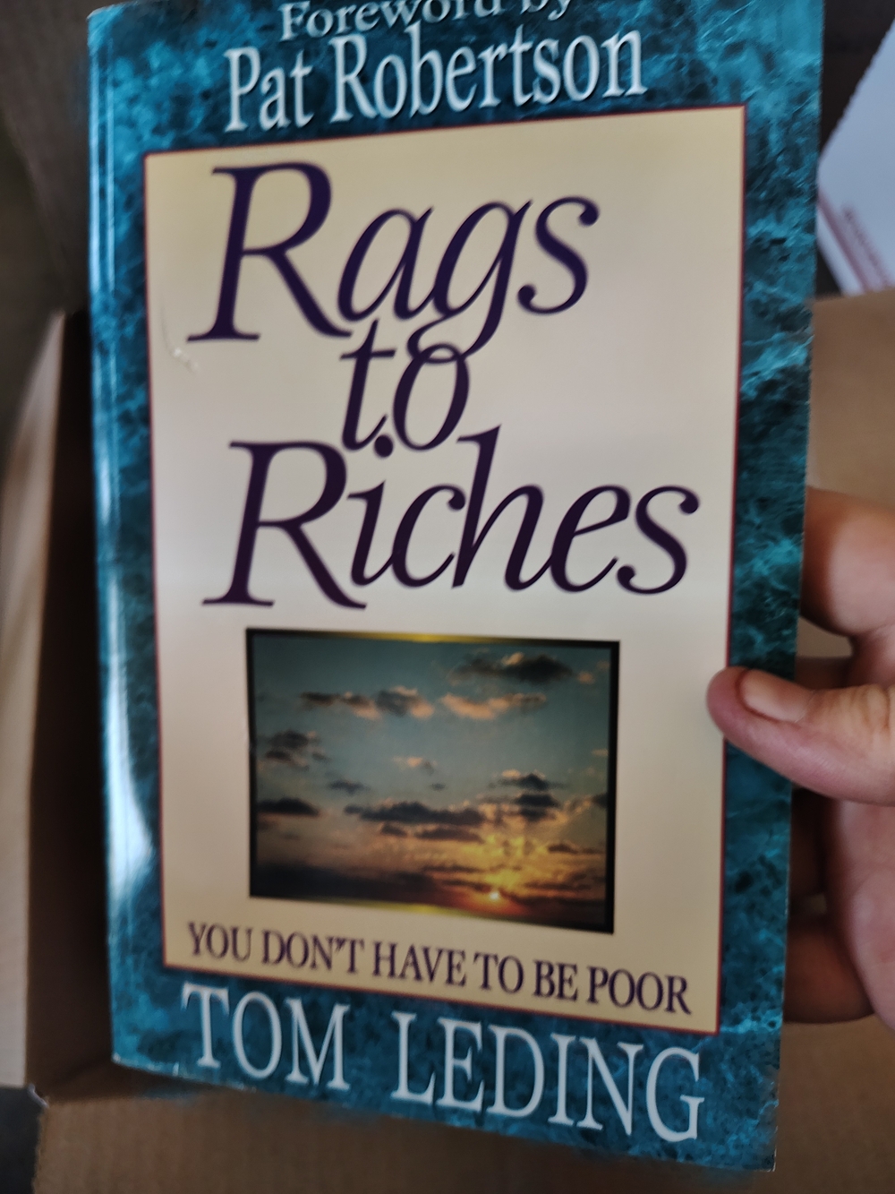 Rags to Riches Book in Teal and Cream